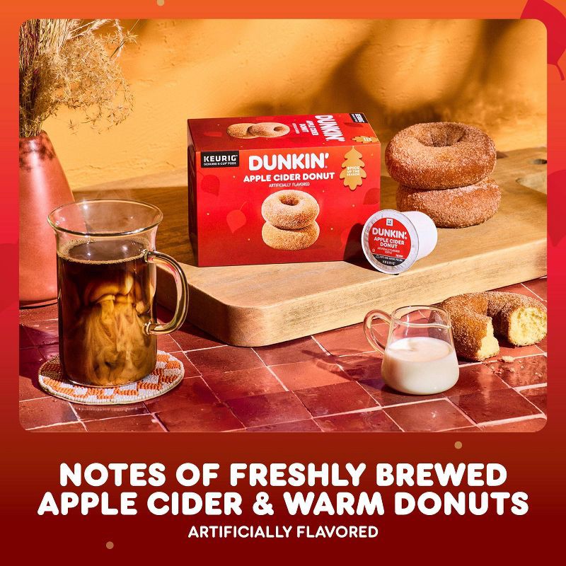 slide 3 of 8, Dunkin' Donuts Apple Cider Donut Flavored Medium Roast Keurig K-Cup Coffee Pods - 22ct, 22 ct