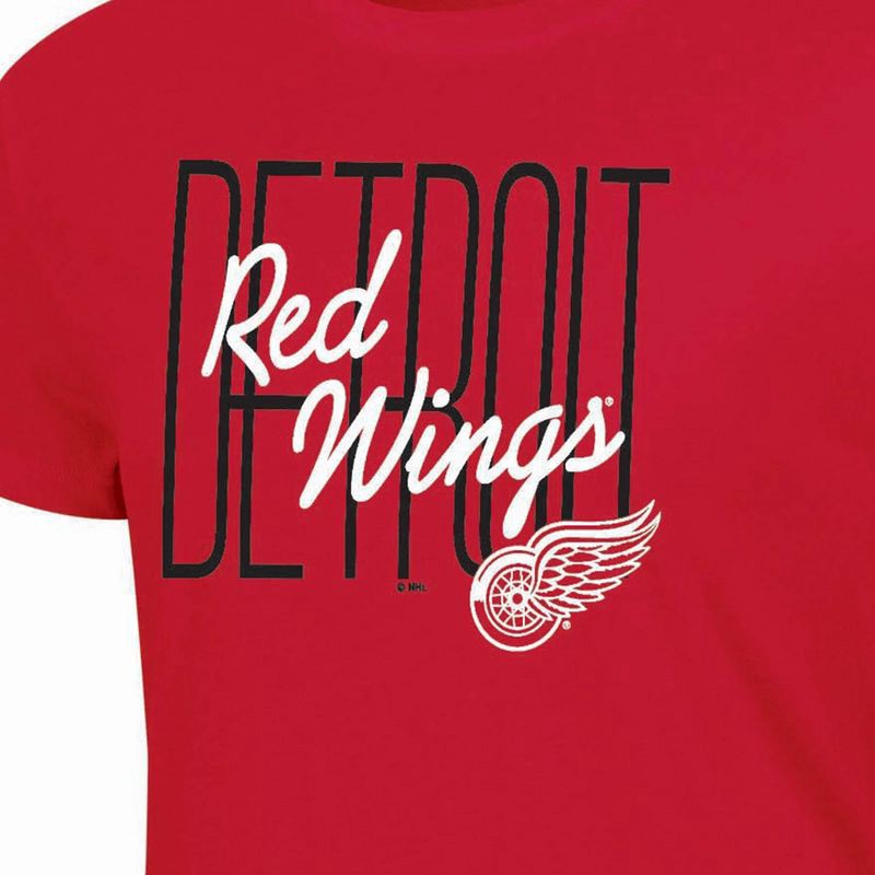 slide 3 of 3, NHL Detroit Red Wings Women's Short Sleeve T-Shirt - S, 1 ct