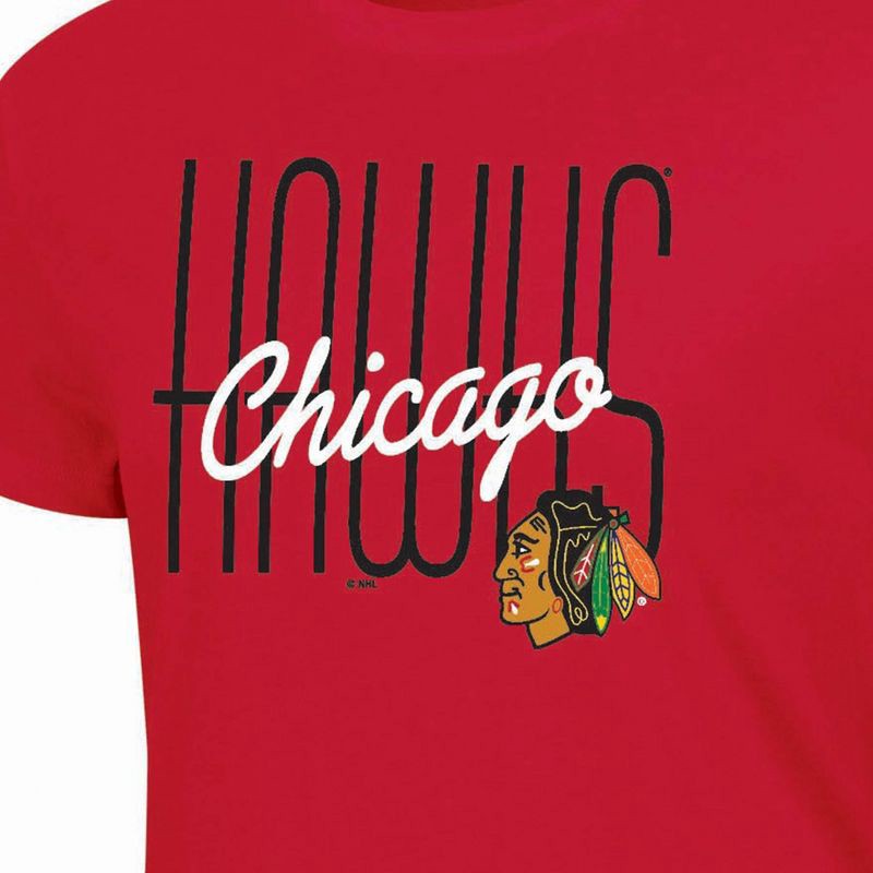 slide 3 of 3, NHL Chicago Blackhawks Women's Short Sleeve T-Shirt - M, 1 ct