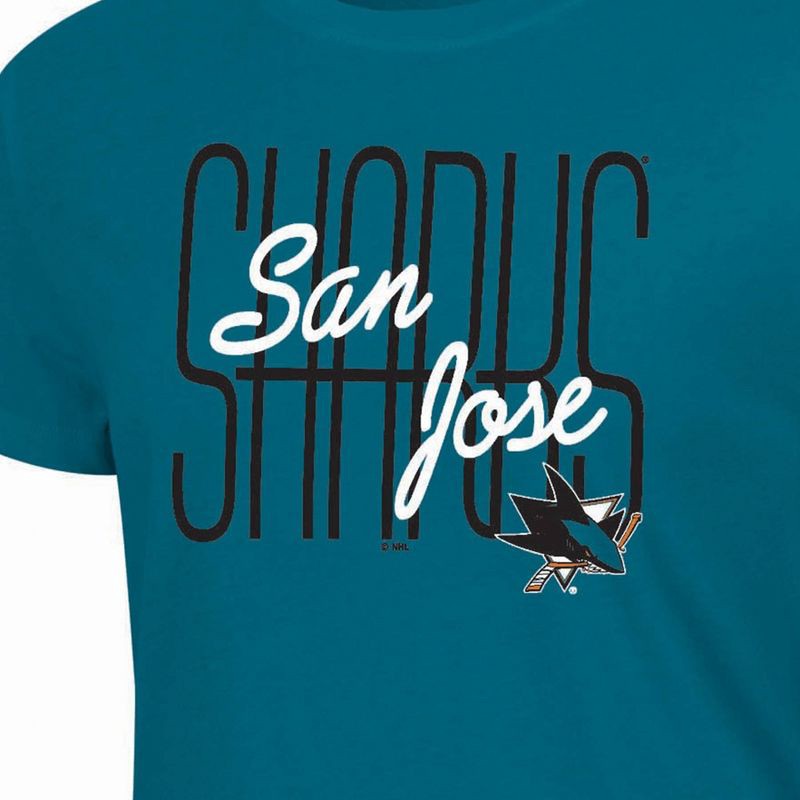 slide 3 of 3, NHL San Jose Sharks Women's Short Sleeve T-Shirt - S, 1 ct