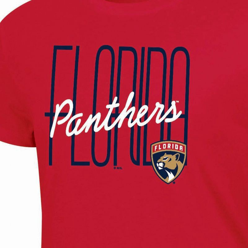 slide 3 of 3, NHL Florida Panthers Women's Short Sleeve T-Shirt - XL, 1 ct