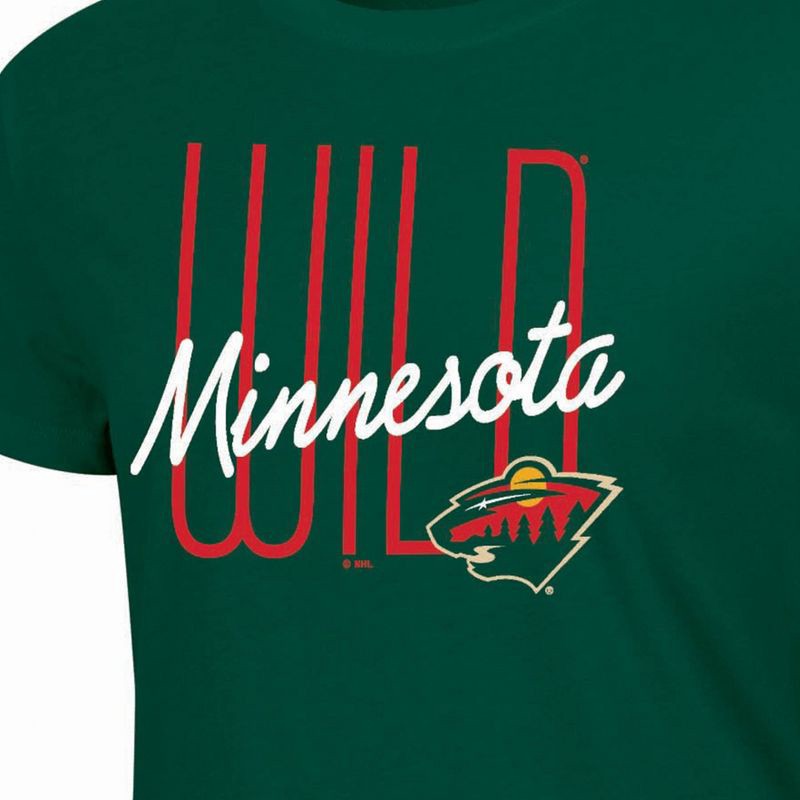 slide 3 of 3, NHL Minnesota Wild Women's Short Sleeve T-Shirt - XL, 1 ct