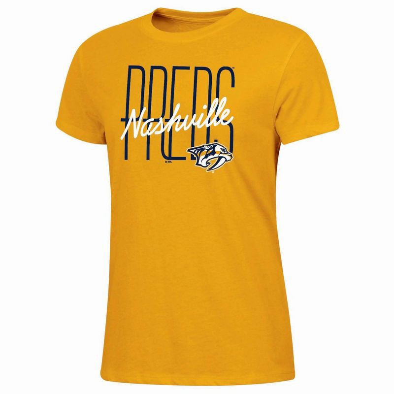 slide 1 of 3, NHL Nashville Predators Women's Short Sleeve T-Shirt - L, 1 ct