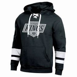 NHL Los Angeles Kings Men's Long Sleeve Hooded Sweatshirt with Lace - M