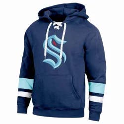 NHL Seattle Kraken Men's Long Sleeve Hooded Sweatshirt with Lace - M