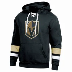 NHL Vegas Golden Knights Men's Long Sleeve Hooded Sweatshirt with Lace - M
