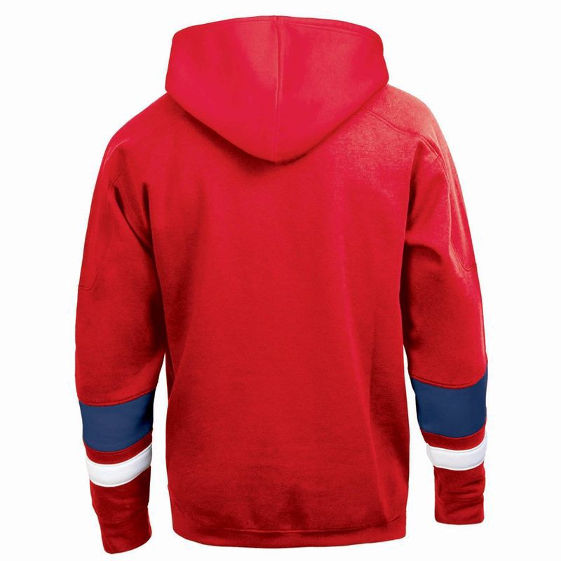 slide 2 of 3, NHL Washington Capitals Men's Long Sleeve Hooded Sweatshirt with Lace - S, 1 ct