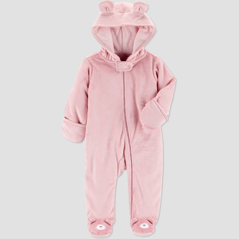 slide 2 of 6, Carter's Just One You® Baby Girls' Bear Pram - Pink 3M, 1 ct