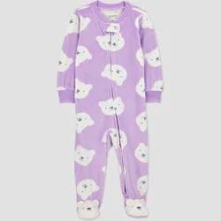 Carter's Just One You® Baby Girls' Bears Sleep N' Play - White/Purple 9M
