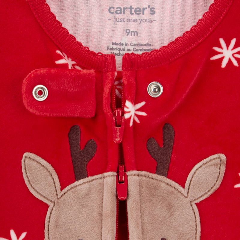 slide 3 of 6, Carter's Just One You® Baby Holiday Reindeer Sleep N' Play - Red 9M, 1 ct