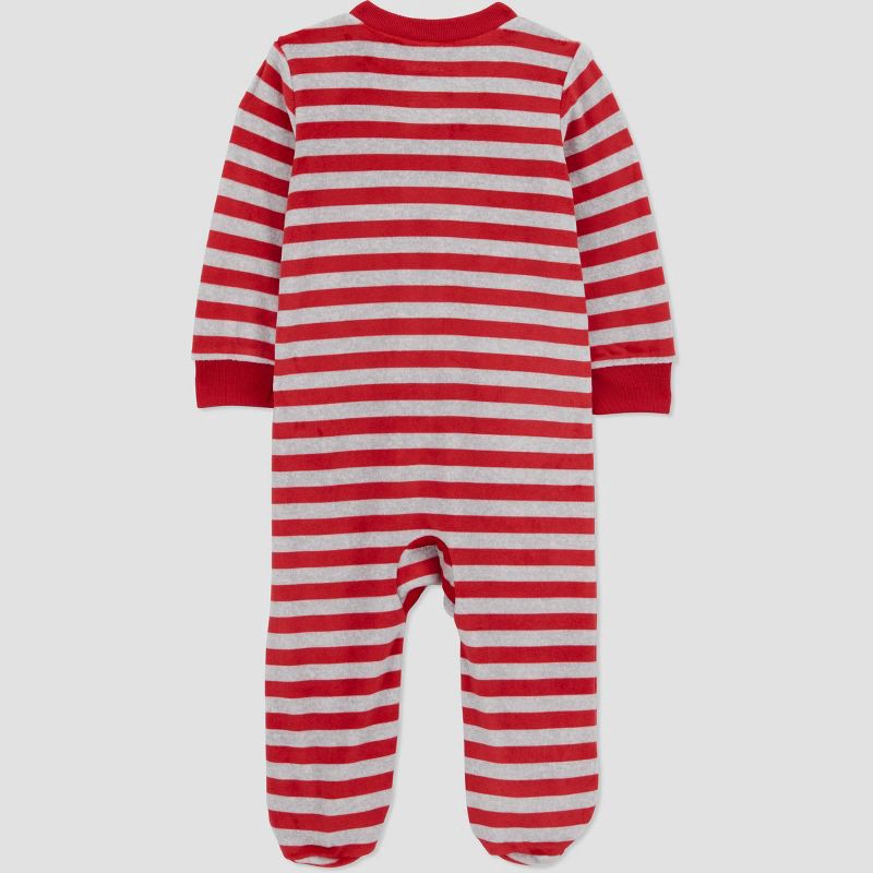 slide 3 of 6, Carter's Just One You® Baby Striped Reindeer Sleep N' Play - Red Newborn, 1 ct