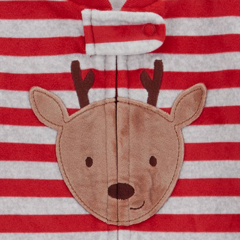 slide 5 of 6, Carter's Just One You® Baby Striped Reindeer Sleep N' Play - Red 3M, 1 ct