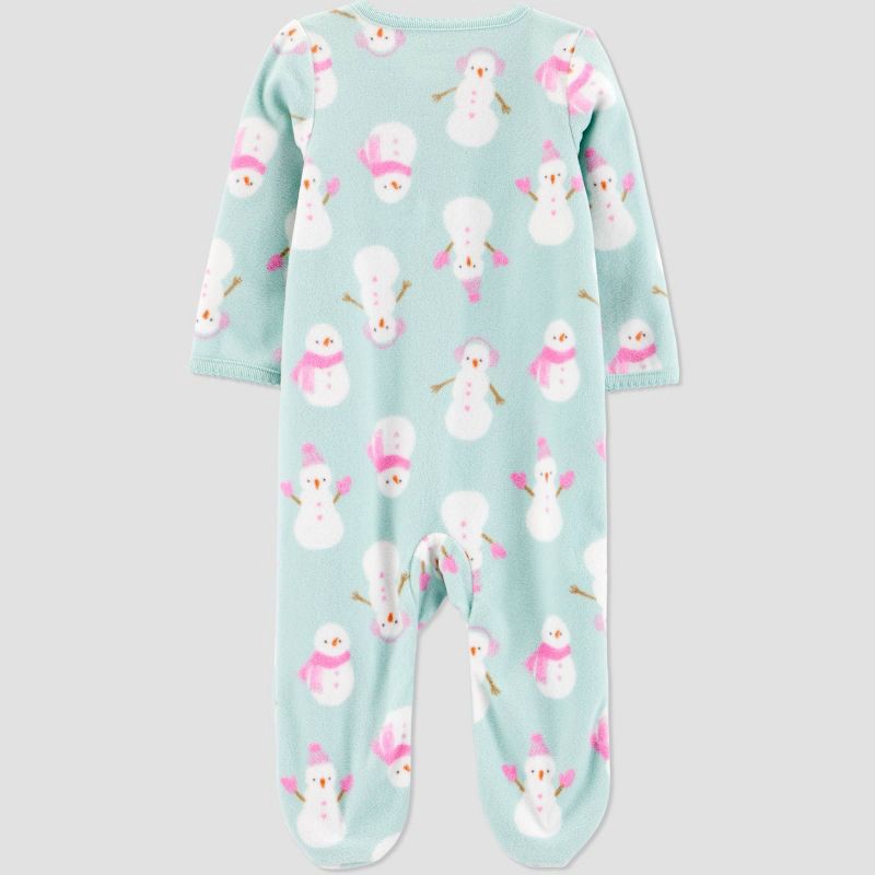 slide 2 of 5, Carter's Just One You® Baby Girls' Sleep N' Play - White/Mint Green 3M, 1 ct