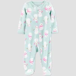 Carter's Just One You® Baby Girls' Sleep N' Play - White/Mint Green 6M