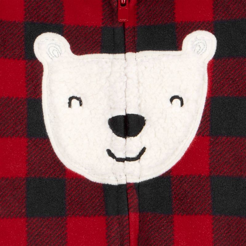 slide 3 of 4, Carter's Just One You® Baby Bear Buffalo Check Jumpsuit - Red 3M, 1 ct