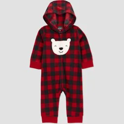 Carter's Just One You® Baby Bear Buffalo Check Jumpsuit - Red 9M