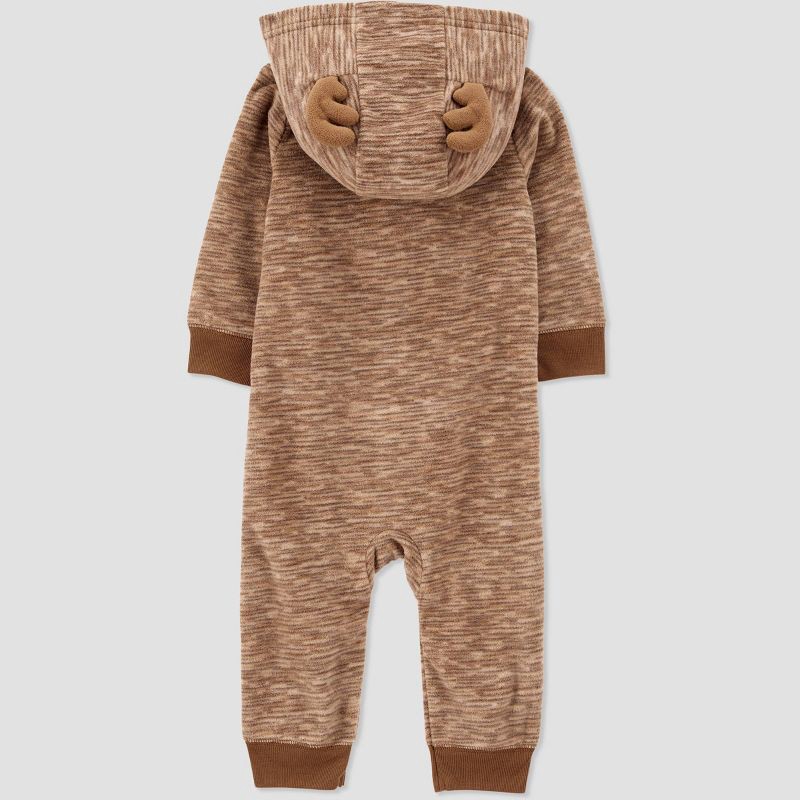 slide 2 of 4, Carter's Just One You® Baby Holiday Reindeer Jumpsuit - White/Brown 9M, 1 ct