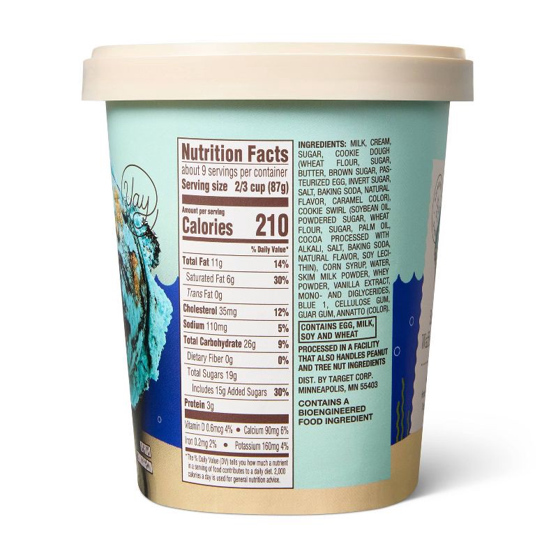 slide 2 of 4, Sea Monster Blue Cookie Ice Cream - 48oz - Favorite Day™, 48 oz