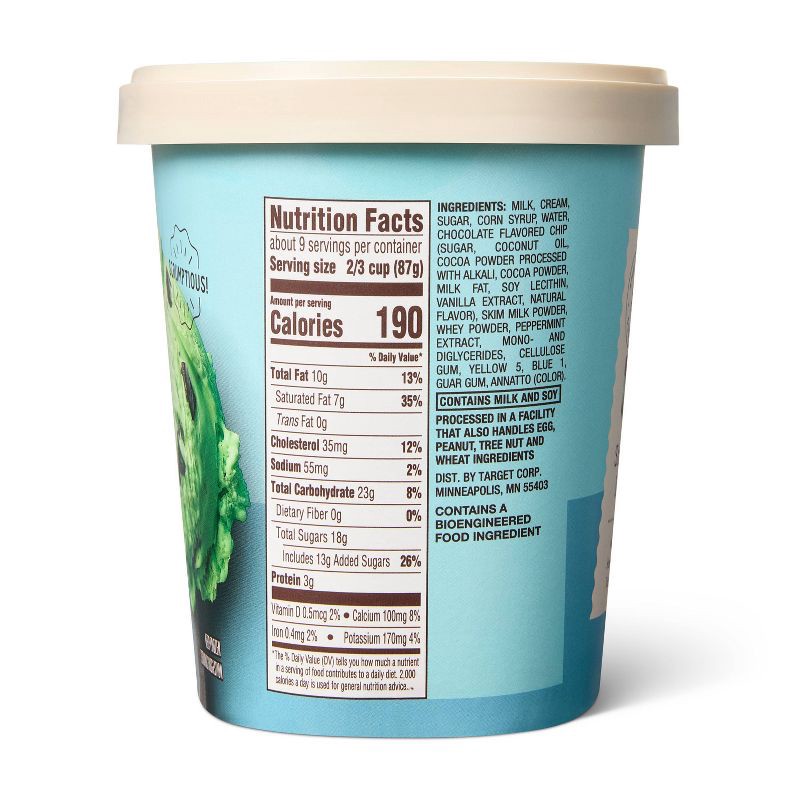 slide 2 of 4, Mint Chocolate Chip Ice Cream - 48oz - Favorite Day™, 48 oz