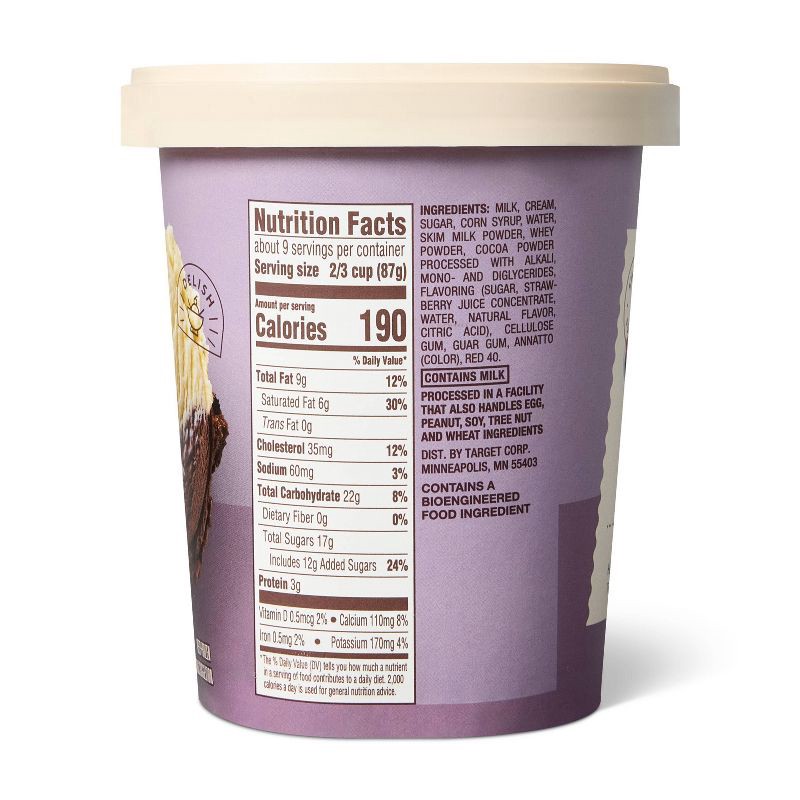 slide 2 of 4, Strawberry Chocolate Vanilla Ice Cream - 48oz - Favorite Day™, 48 oz