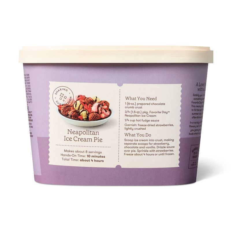 slide 3 of 4, Strawberry Chocolate Vanilla Ice Cream - 48oz - Favorite Day™, 48 oz