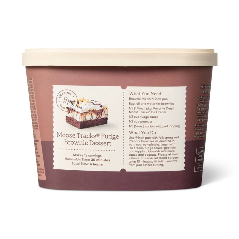 slide 3 of 4, Moose Tracks Peanut Butter Fudge & Vanilla Ice Cream - 48oz - Favorite Day™, 48 oz