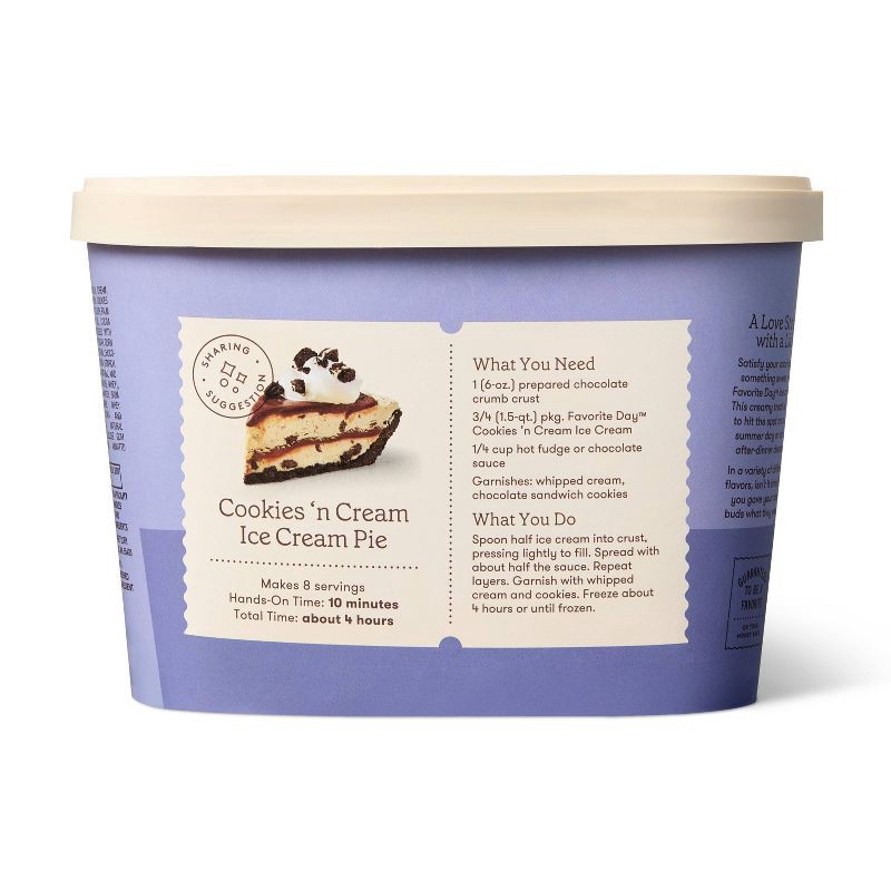 slide 3 of 4, Cookies and Cream Ice Cream - 48oz - Favorite Day™, 48 oz