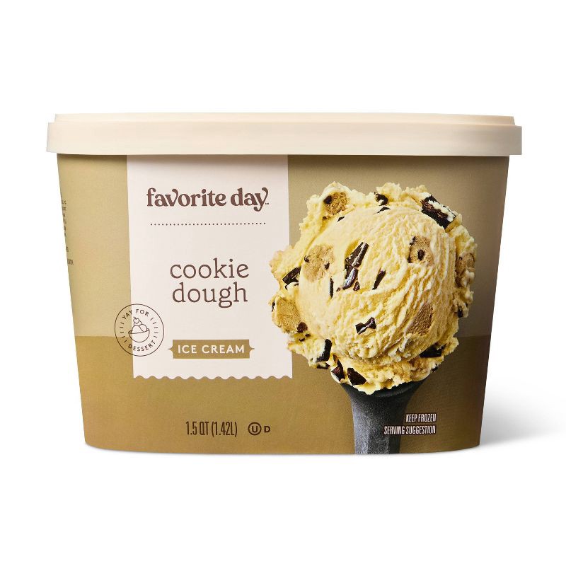 slide 1 of 4, Cookie Dough Ice Cream - 48oz - Favorite Day™, 48 oz