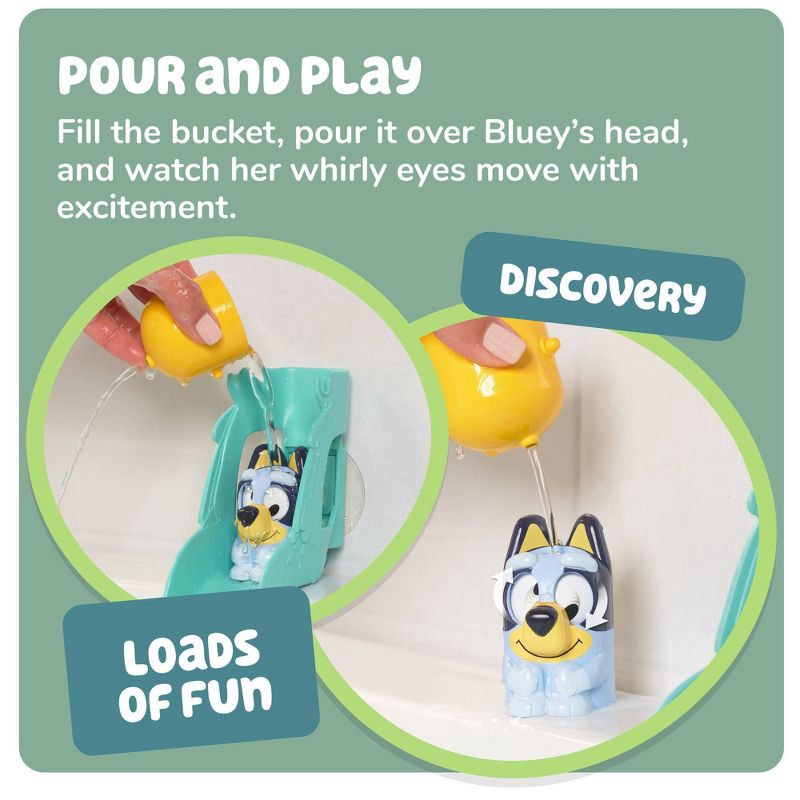slide 4 of 7, Bluey Tomy Toomies Waterslide Bath Toys - 3pc, 3 ct