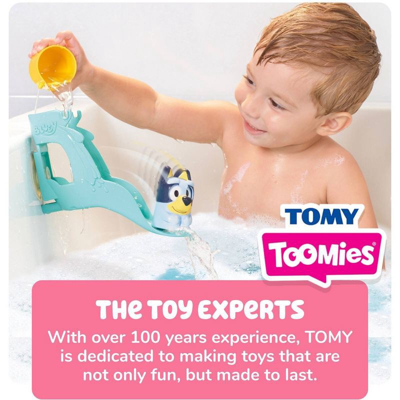 slide 7 of 7, Bluey Tomy Toomies Waterslide Bath Toys - 3pc, 3 ct