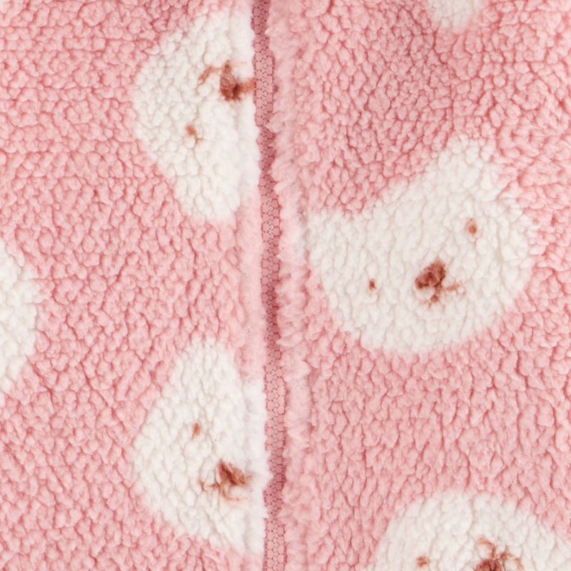 slide 3 of 5, Carter's Just One You® Baby Girls' 3pc Bear Faux Shearling Sweatshirt with Long Sleeve Bodysuit and Leggings Set - Pink 12M, 3 ct
