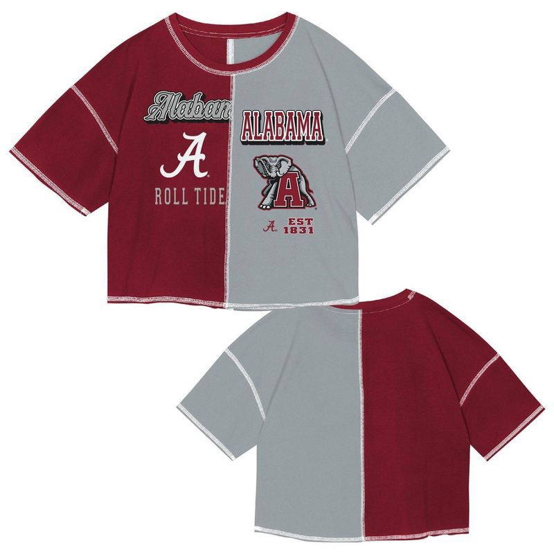slide 1 of 3, NCAA Alabama Crimson Tide Girls' Fashion T-Shirt - L, 1 ct