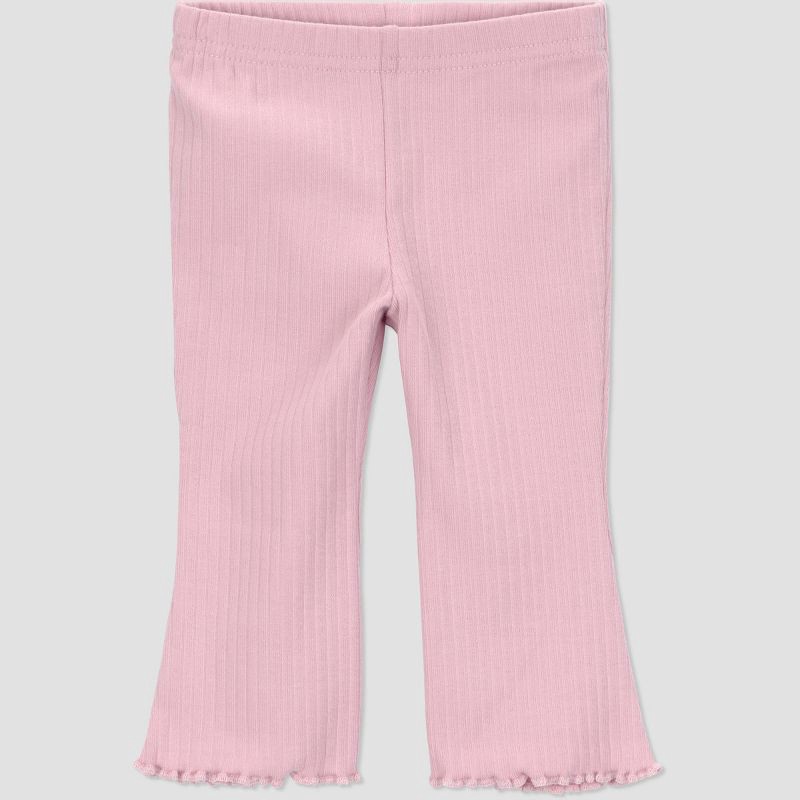 slide 2 of 5, Carter's Just One You® Baby Girls' 3pc Cheetah Sweatshirt with Long Sleeve Bodysuit and Flared Leggings Set - Pink 3M, 3 ct