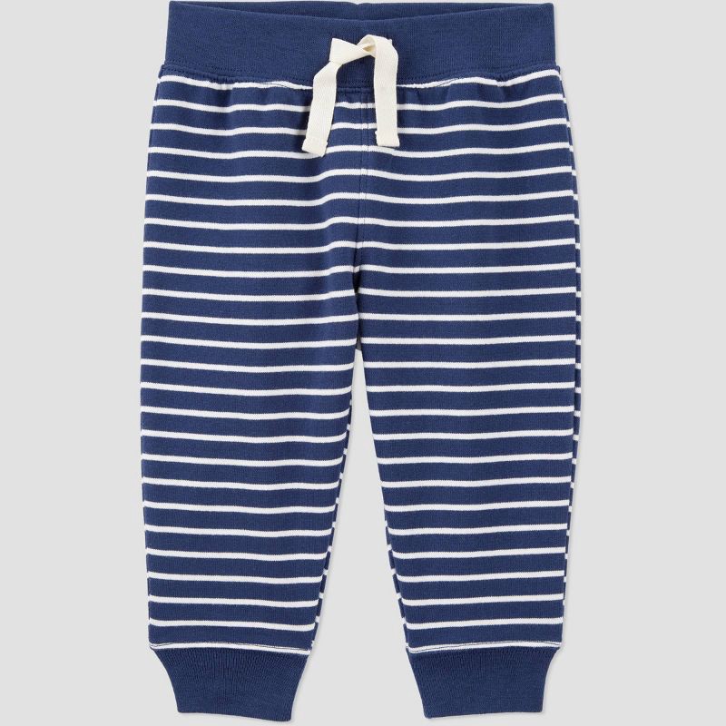 slide 2 of 7, Carter's Just One You® Baby Boys' 3pc Quilted Sweatshirt with Long Sleeve Bodysuit and Jogger Pants Set - Navy Blue 3M, 3 ct