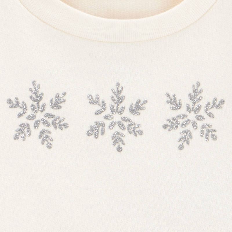slide 4 of 5, Carter's Just One You® Baby Girls' 3pc Snowflake Peplum Sweatshirt with Long Sleeve Bodysuit and Leggings Set - Cream 18M, 3 ct