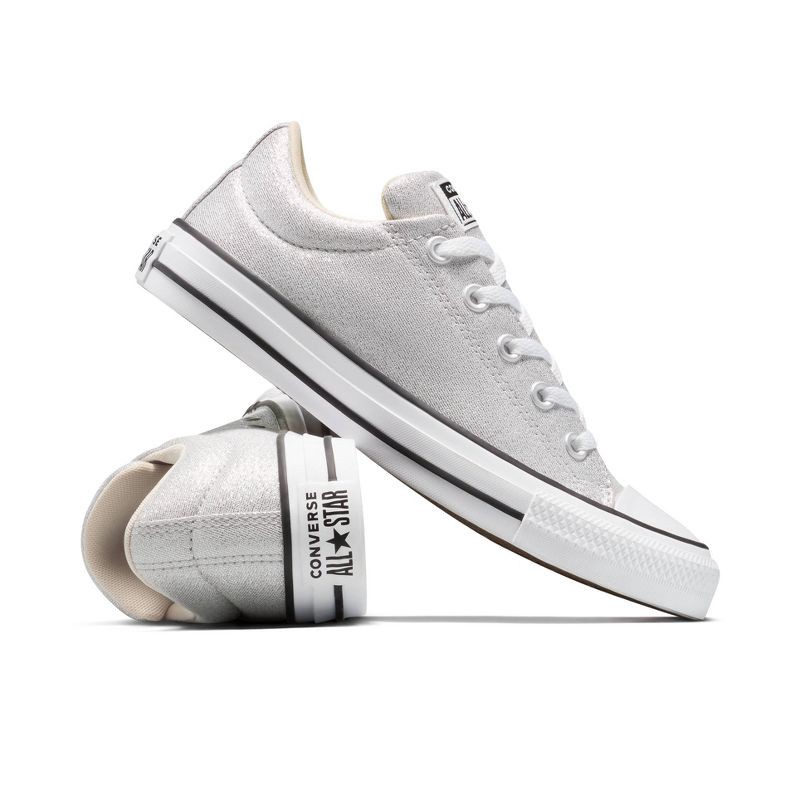 slide 8 of 8, Converse Adult Street Low Top Lurex Shine Sneakers - Silver M4 / W6, 1 ct