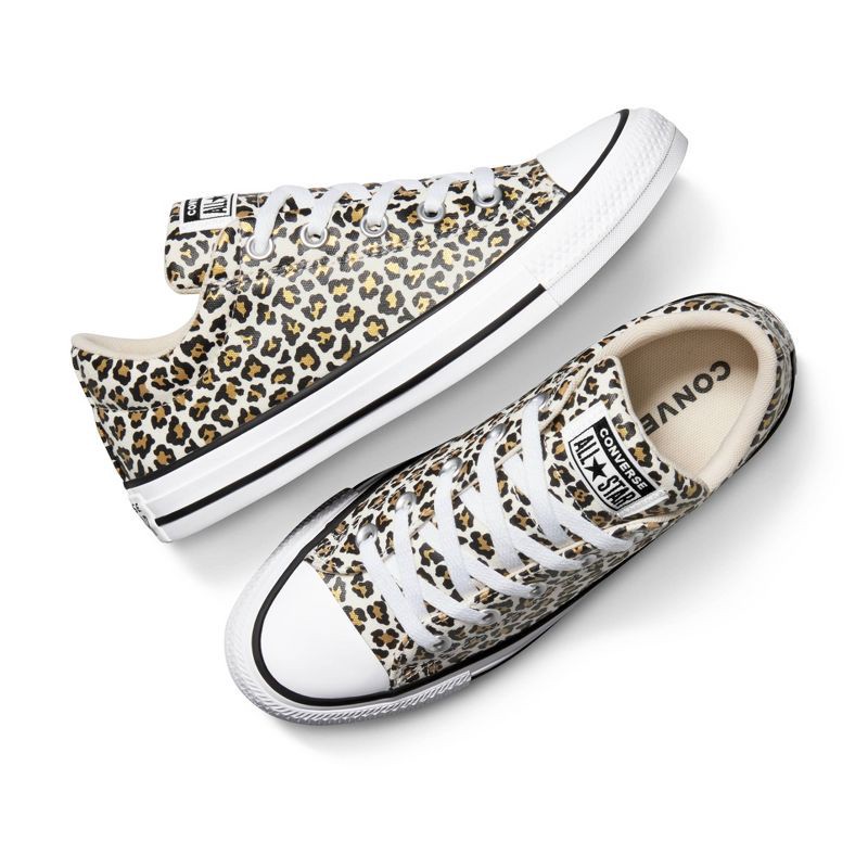 slide 4 of 8, Converse Adult Street Low Top Cheetah Sneakers - Cream M5 / W7, 1 ct