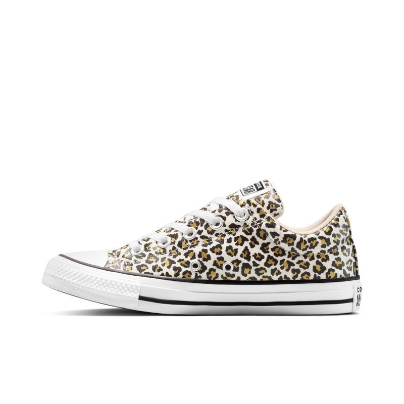 slide 3 of 8, Converse Adult Street Low Top Cheetah Sneakers - Cream M7 / W9, 1 ct