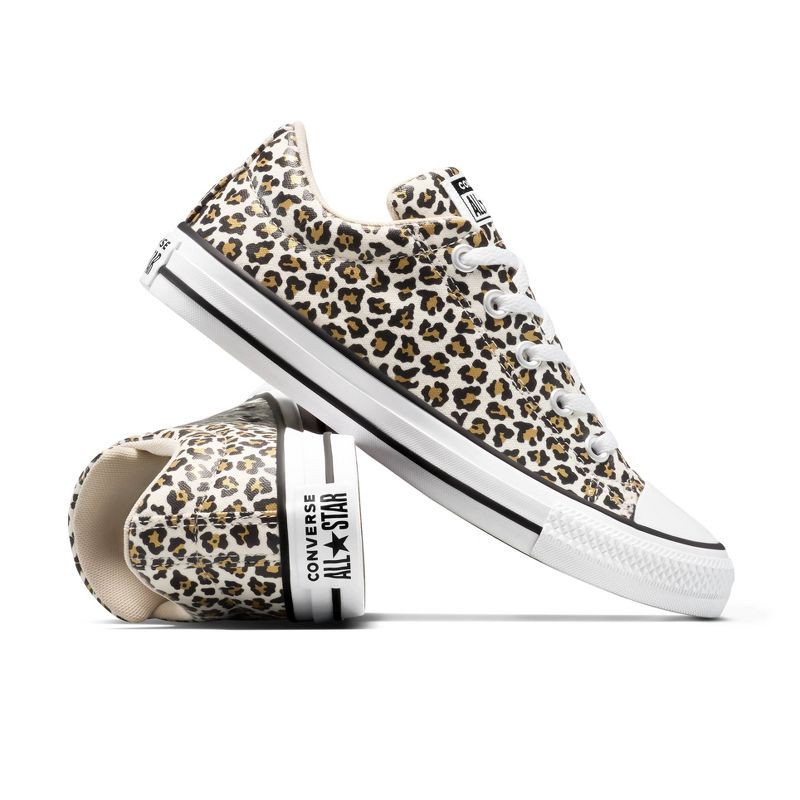 slide 8 of 8, Converse Adult Street Low Top Cheetah Sneakers - Cream M10 / W12, 1 ct