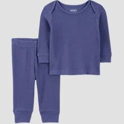 Carter's Just One You® Baby Boys' Thermal Sweatshirt and Jogger Pants Set - Navy Blue 12M