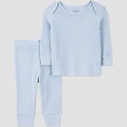 Carter's Just One You® Baby Thermal Sweatshirt and Jogger Pants Set - Light Blue 3M