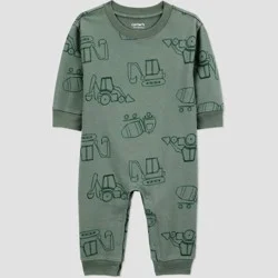 Carter's Just One You® Baby Boys' Construction Long Sleeve Romper - Green 6M