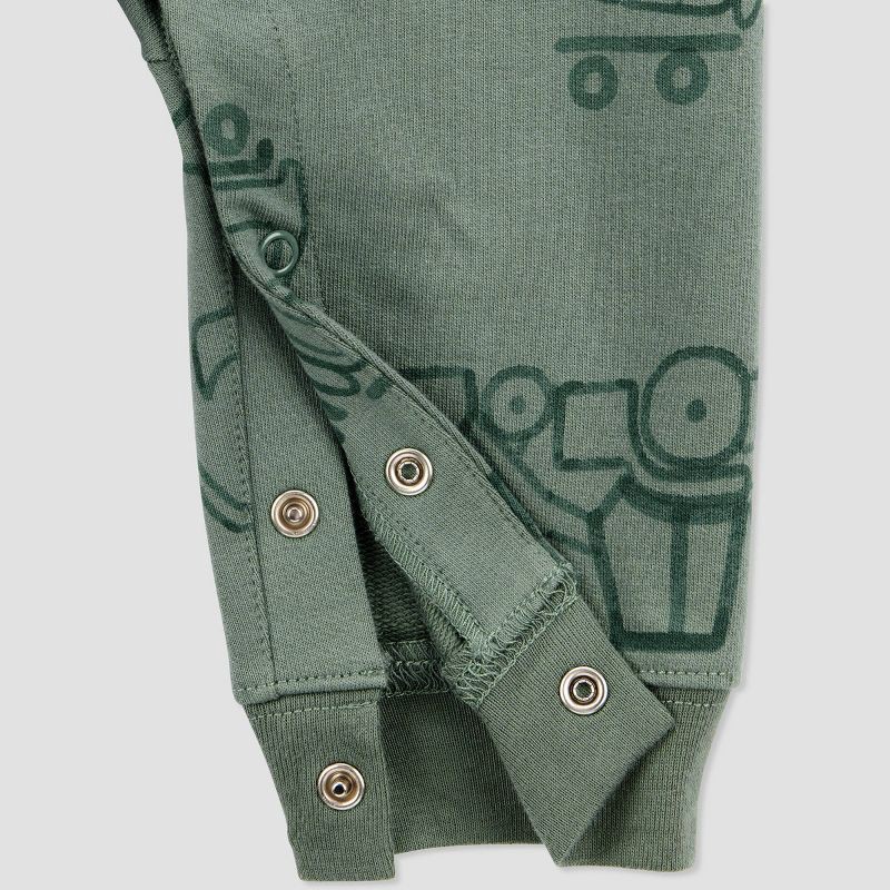 slide 3 of 5, Carter's Just One You® Baby Boys' Construction Long Sleeve Romper - Green 9M, 1 ct