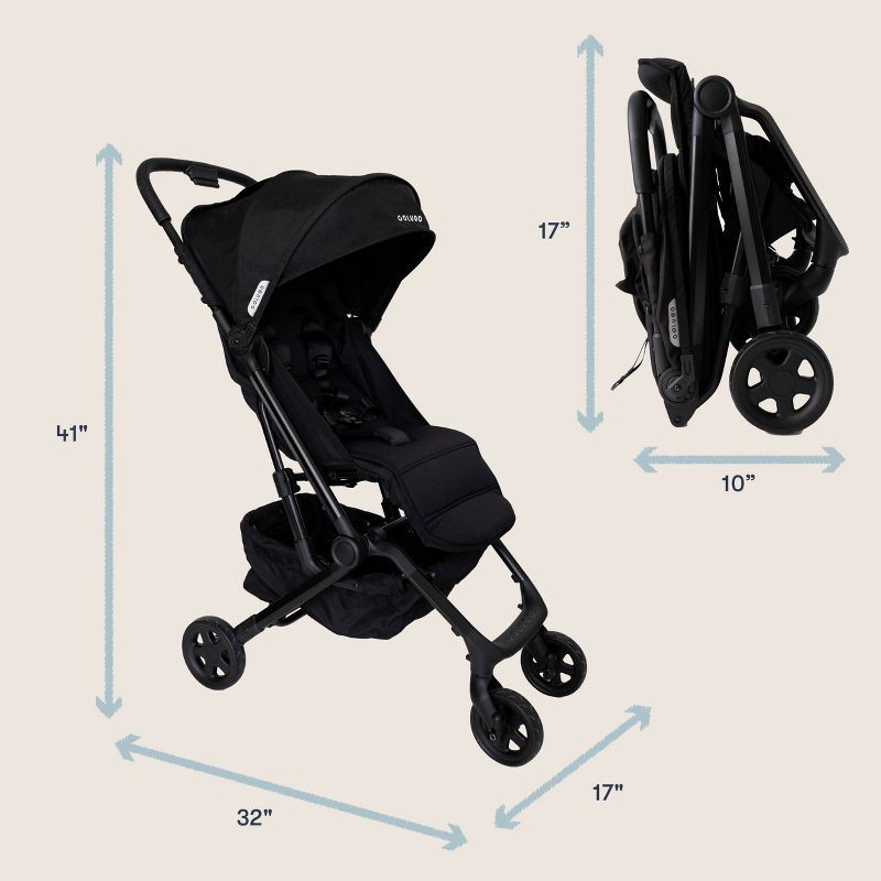 slide 6 of 9, Colugo Compact Plus Travel Stroller - Black, 1 ct