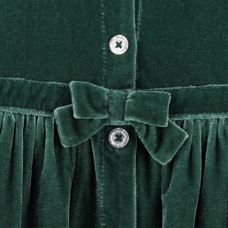 slide 4 of 5, Carter's Just One You® Baby Girls' 2pc Holiday Velour Dress - Green 6M, 2 ct