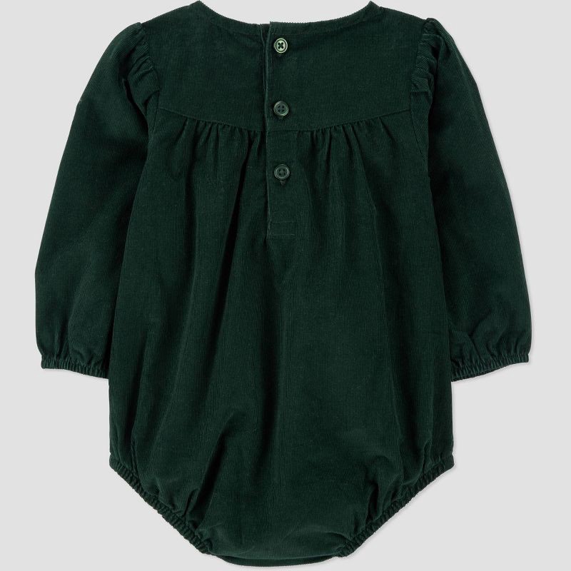 slide 3 of 6, Carter's Just One You® Baby Girls' 2pc Holiday Bubble Romper with Tights - Green 18M, 2 ct