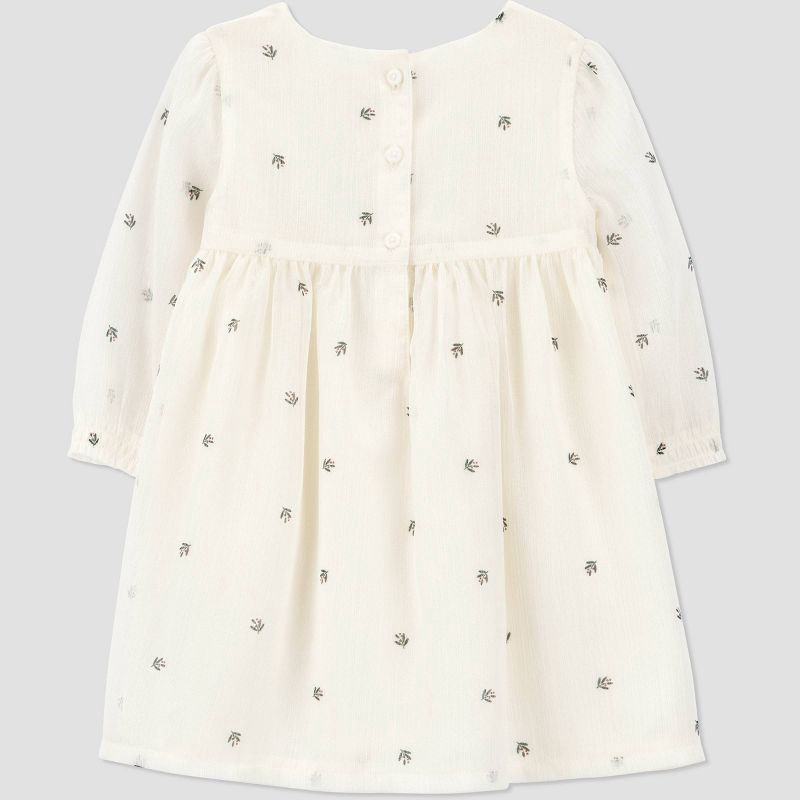 slide 3 of 5, Carter's Just One You® Baby Girls' 2pc Holiday Floral Dress - White 12M, 2 ct