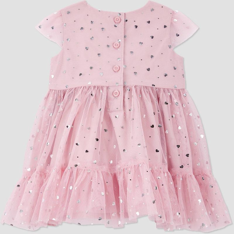 slide 3 of 5, Carter's Just One You® Baby Girls' 2pc Holiday Glittery Tulle Dress - Pink 6M, 2 ct