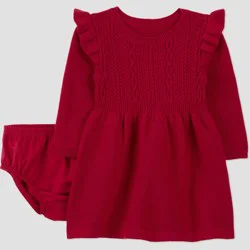 Carter's Just One You® Baby Girls' 2pc Holiday Sweater Dress - Red 9M