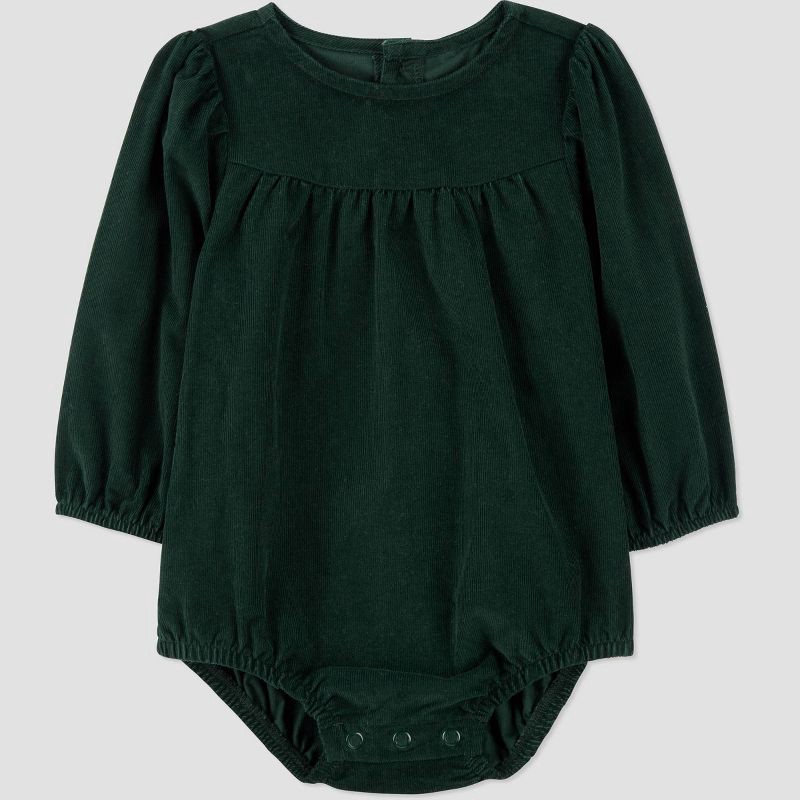 slide 2 of 6, Carter's Just One You® Baby Girls' 2pc Holiday Bubble Romper with Tights - Green 6M, 2 ct